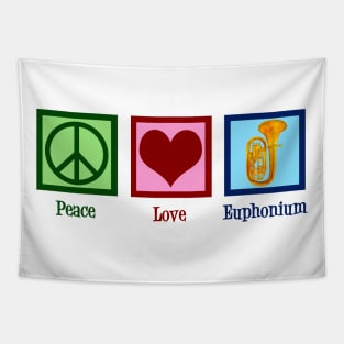 Peace Love Euphonium Tapestry