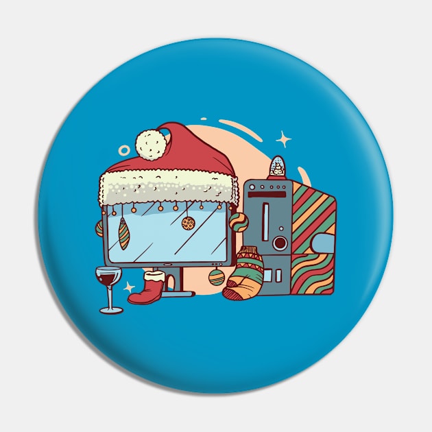 Christmas Computer Pin by Safdesignx