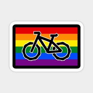 Rainbow Pride Flag for the Cyclists - LGBTQ+ Bike - Bicycle Pride Magnet