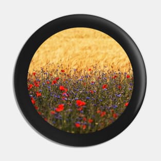 Poppies, Wheat and Cornflowers Pin