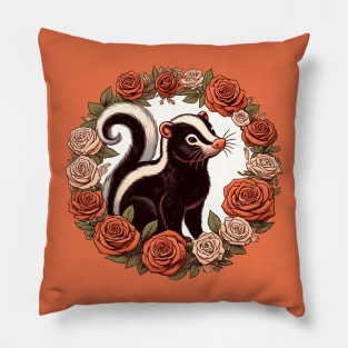 Rose Skunk Pillow