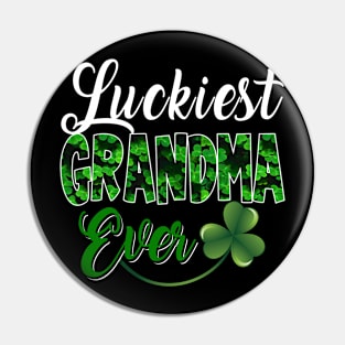 Luckiest Grandma Ever Pin