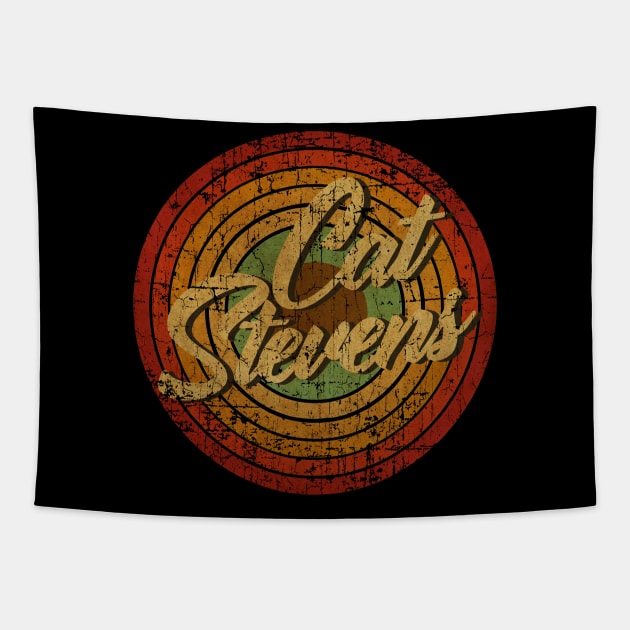 circle vintage retro, Cat Stevens circle vintage retro faded Tapestry by arjunthemaniac