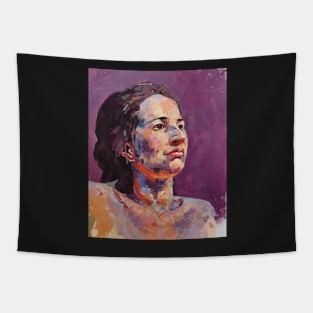 Life Painting Portrait Tapestry