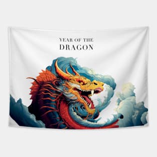 Chinese Dragon: Year of the Dragon, Chinese New Year on a light (Knocked Out) background Tapestry