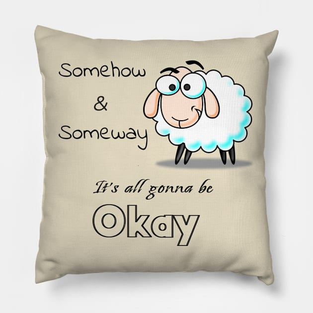 Sheep okay Pillow by nelllkata