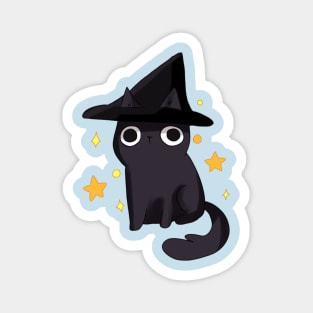 Cute wizard black cat Magnet