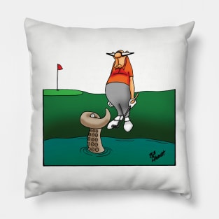 Funny Spectickles Golf Cartoon Humor Pillow