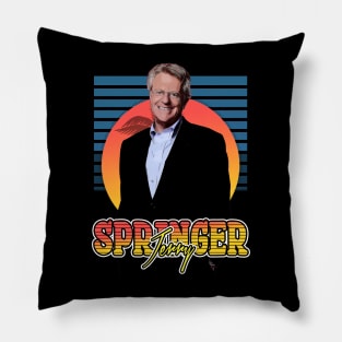 Retro Jerry Springer /// Style Flyer Vintage Pillow