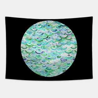 Marble Mosaic in Mint Quartz and Jade Tapestry