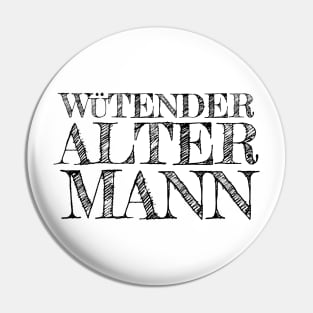 Wütender alter Mann Pin