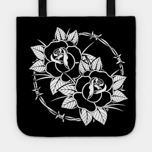 Double Traditional Tattoo Rose Tote