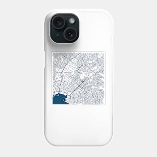 Kopie von Lisbon map city map poster - modern gift with city map in dark blue Phone Case