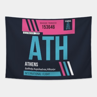 Athens (ATH) Airport Code Baggage Tag Tapestry