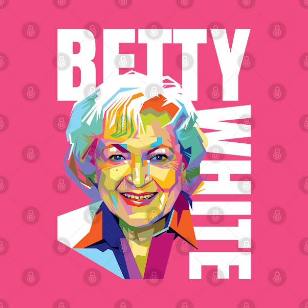 Betty White Pop Art by Laksana Ardie Store