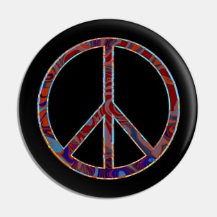 Tie dyed peace symbol Pin