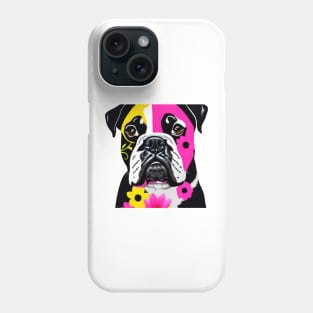 My Bulldog with flowers Phone Case