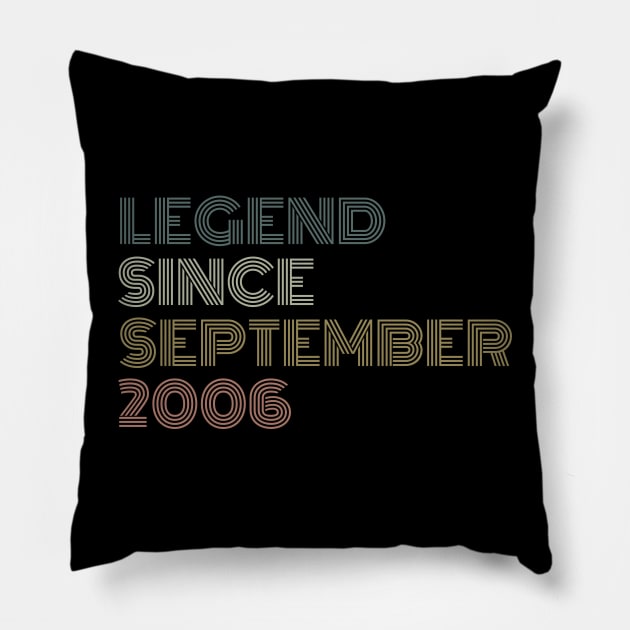 Legend Since September 2006 Pillow by undrbolink