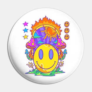 Smiley Summer Good Vibes Pin