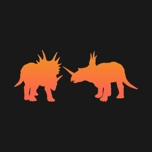 Triceratops Dinosaur Silhouette T-Shirt