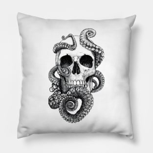 skull tentacles Pillow