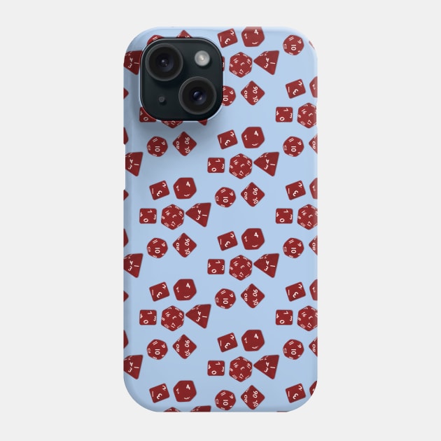 Dice Everywhere - Garnet Red Phone Case by LozMac