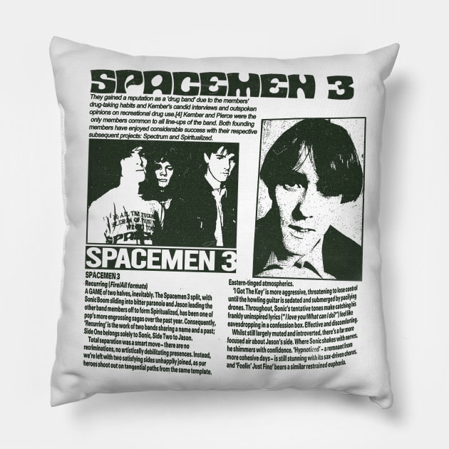 vintage spacemen 3 // fan art Pillow by psninetynine