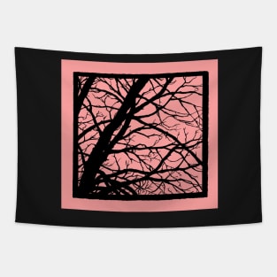 Bold Pink Tree Tapestry