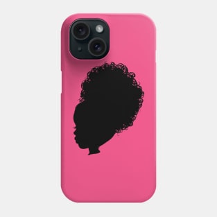 Afro Puff Girl silhouette Phone Case