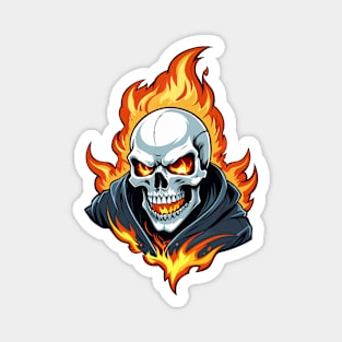 Skull on fire. Magnet