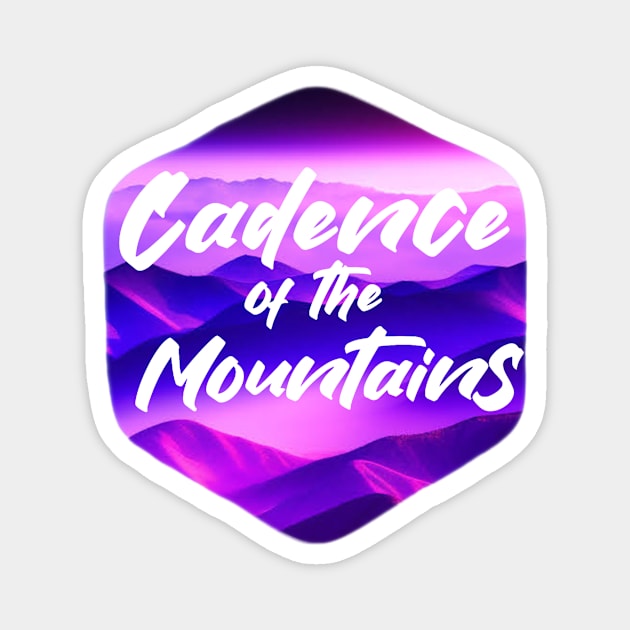 Cadence of the Mountains, Purple Gradient Mountains Magnet by Geomhectic