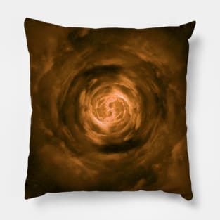 Orange Wormhole in Space Pillow