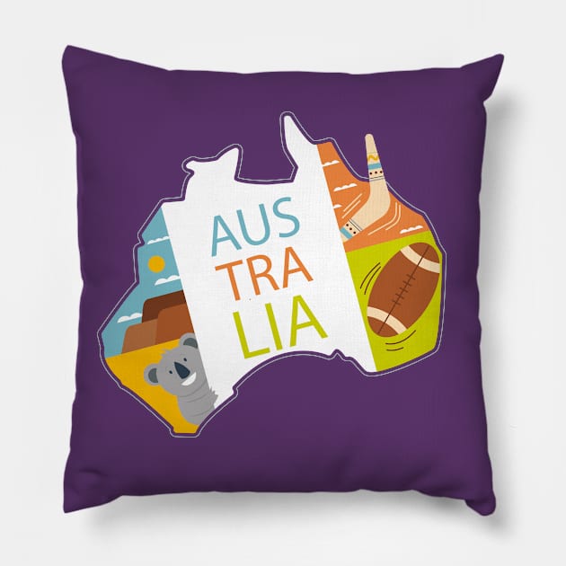 Australia Pillow by Mako Design 