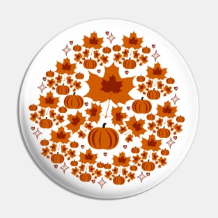 Autumn leaves pumpkin Pin