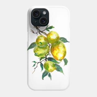 Lemon Fruits Growing from a Tree Branch Phone Case