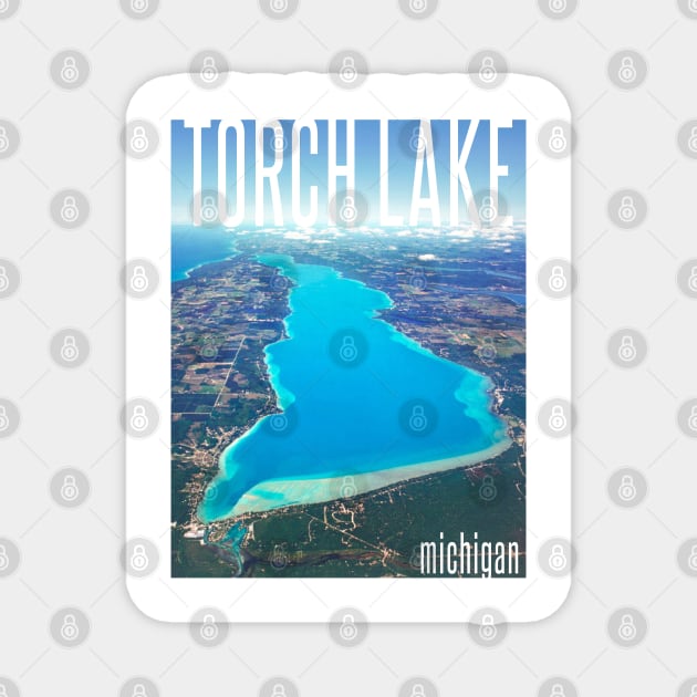 TORCH LAKE Magnet by YourLuckyTee