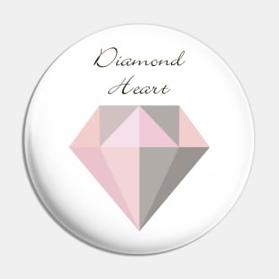 Diamond heart Pin