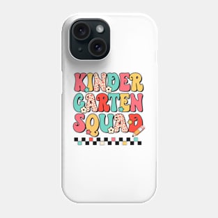 Back To School Kindergarten Squad Retro Groovy Teacher Student Phone Case