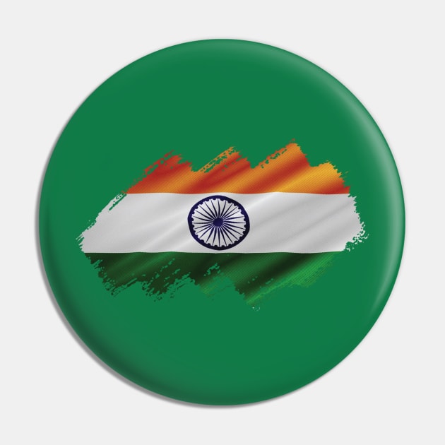 Indian Flag Pin by Teemperor