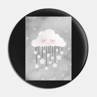 Sleepy Cloud And Stars Pin