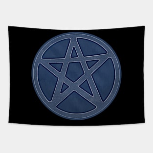 Blue Stone Effect Pentagram Tapestry