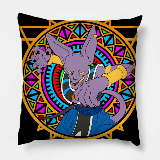 Esoteric Beerus Pillow by Meca-artwork