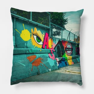 Street Art, South Bronx, NYC Pillow