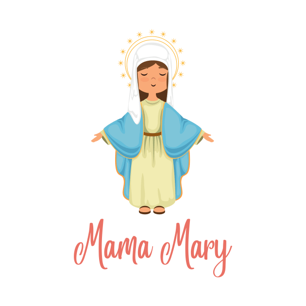 Virgin Mary, Mama Mary, Catholic Religious Group, Christianity by Sparkling Art