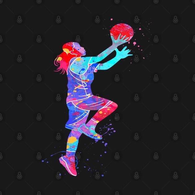 COLORFUL GIRL BASKETBALL PLAYER by sailorsam1805