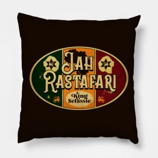 Jah Rastafari King Selassie Pillow