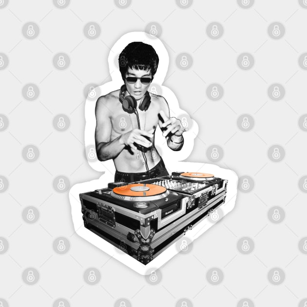 Dj Bruce Lee Movie Enthusiasts Recordings Magnet by jonathanptk