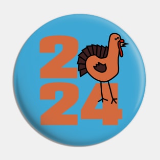 Cute Turkey Thanksgiving 2024 Pin