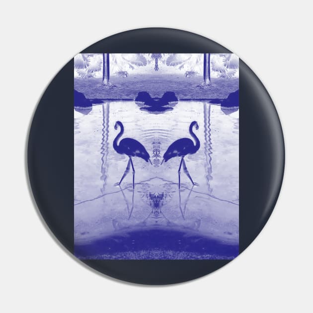 Two Flamingo photo art Pin by NadJac