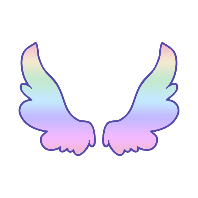 Rainbow Angel Wings by saradaboru